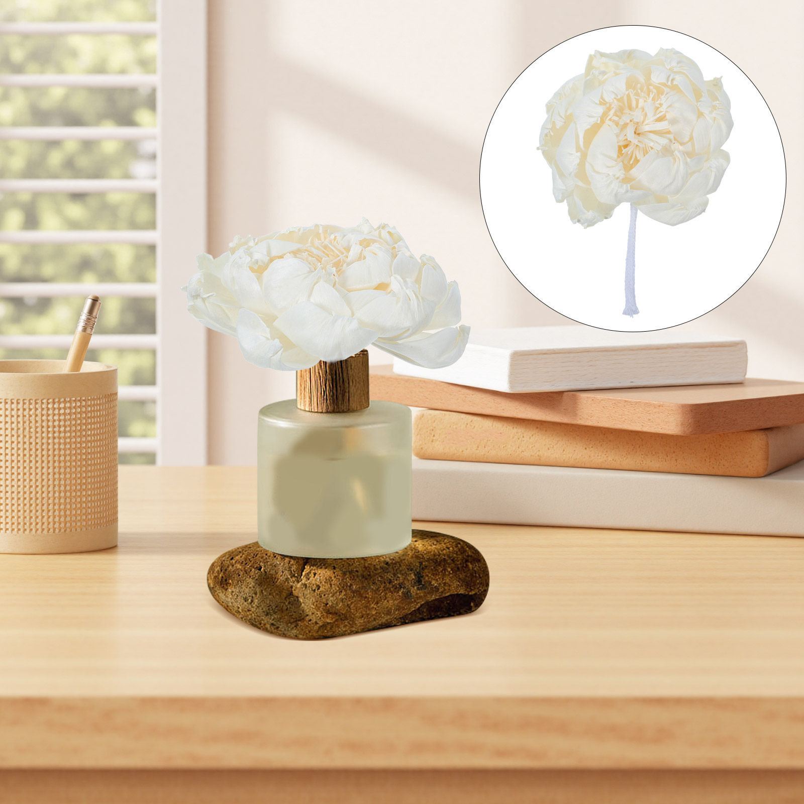 Home Fragrance Flowers - 모란꽃 향 디퓨저 12cm 인조 모란꽃