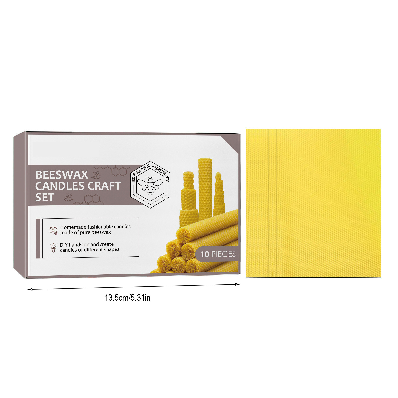 밀랍 테이퍼 양초, 손으로 감은 벌집 디자인 밀랍 양초 - Beeswax Taper Candle 리뷰 및 가격