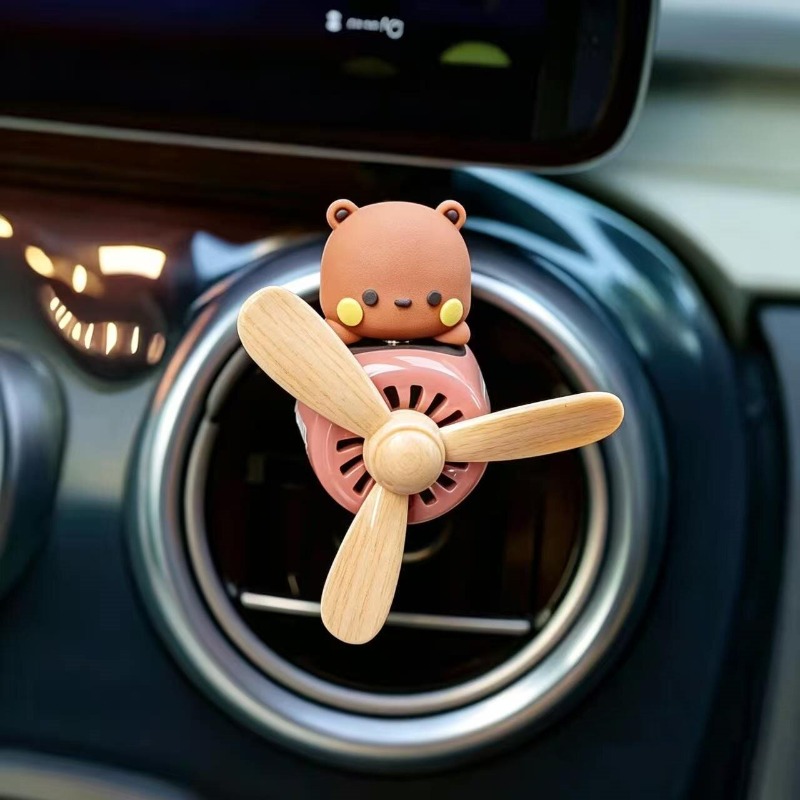 핫 카툰 부부 이어 피규어 에어플레인 파일럿 자동차 방 - Car Vent Diffuser 리뷰 및 가격