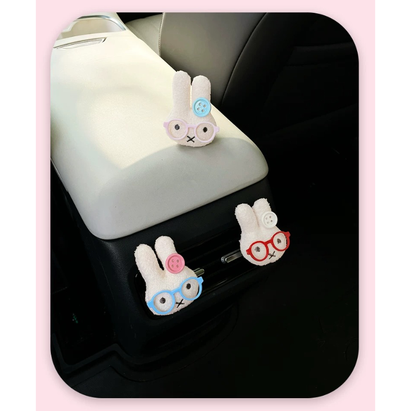안경을 쓴 귀여운 토끼 자동차 에어벤트 향수 클립 아로 - Car Vent Diffuser 리뷰 및 가격